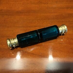 Parfume flakon med 2 rum og messing låg