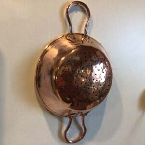 Dørslag i kobber midt 1800 tallet - diameter19 cm. længde 32 cm.