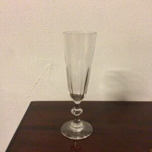 Elegant Champagnefløjte Christian den 8. fra Dansk Glasværk - højde 16 cm.