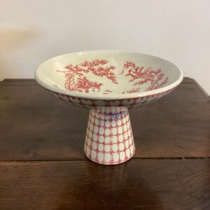 Bjørn Wiinblad rød opsats Praline nr. 3003-408 - højde 11.5 cm. diameter 16.5 cm.