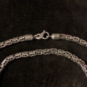 Herre Kongekæde i sterling sølv - længde 50 cm. bredde 5 mm