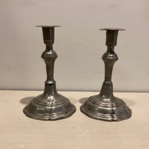 Et par lysestager i tin - Danmark 1800 tallet - højde 17.5