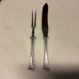 Patricia Forskæresæt i sterling sølv - Horsens Sølvvarefabrik - Gaffel 28.5 cm. Kniv 33 cm. Flot stand