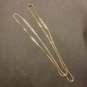 Lang 14 kt Venezia guld halskæde - stemplet EBM 585 - 11.5 gram - længde 79.5 cm.