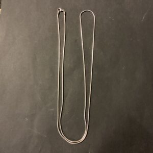 Lang Venezia halskæde i sterling sølv med karabinlås - længde 81 cm. bredde 2 mm